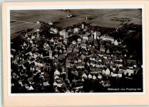 88630 W7798 Pfullendorf , Baden 1931 FOTO KEINE AK Fliegeraufnahme des Ortes mit der Stadtpfarrkirche St. Jakob Original aufmontierte Verlagsmusterkarte