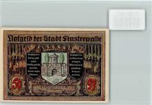 03238 O7980 Finsterwalde - Notgeldschein 50 Pfennig Bürgermeister Koßwig gewinnt die Bürgerheide Wappen