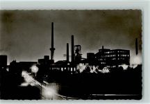 Zechenanlage in der Nacht 1959 Foto AK Bergbau