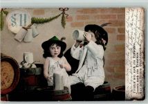 § 11 - Kinder trinken Bier, Bierkrug und Bierfässer AK Bier 1906