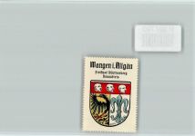 88239 W7988 Wangen im Allgäu - Vignette Wappen Kaffee Hag ca 1920-1940