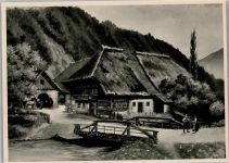 Altes Bauernhaus am Bach gelegen - Metz Serie 425 E 57 AK Schwarzwaldhaus
