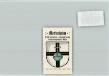 53340 W5309 Meckenheim , Rheinl - Vignette Wappen Kaffee Hag ca 1920-1940