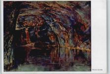 Feengrotte , blaue Grotte, signiert Höhle Künstlerkarte