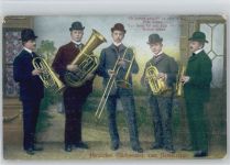 Ständchen mit Blasinstrumenten Namenstag 1911