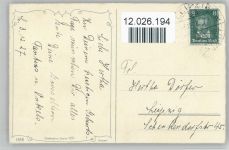 Alabaster Serie 3321 - AK 1927 Geburtstag - Mädchen mit Blumenstrauß - Petersen, Hannes Künstlerkarte