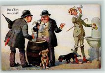 Humor - Münchner Kunst Nr. 1159 - Biertrinker und Wassertrinker Hofbräuhaus