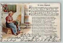 De lustge Klipplmad - Klöppeln - Verlag Vogel Erzgebirge Liederkarte 1902
