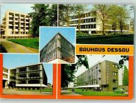 O4500 Dessau , Anh Bauhaus - versch. Gebäude 1984 AK Bauhaus