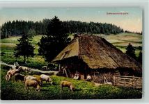 GMT Verlag color Schwarzwald Idylle , Familie sitzt vor dem Haus Schwarzwaldhaus