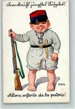 Kriegspostkarte Nr. 40 - WK I Kinder in Uniform Engelhard, P.O. / POE