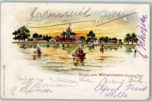31558 W3055 Hagenburg b Wunstorf 1905 Lithographie Wilhelmstein Steinhuder Meer