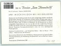 69151 W6903 Mückenloch KEINE AK Gasthaus zum Himmelreich, mit Innenansichten gute Erhaltung AK