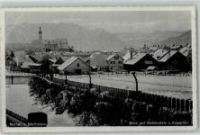 82418 W8110 Murnau a. Staffelsee - Blick auf Wetterstein und Zugspitze Winter Stempel WK II