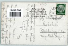 82418 W8110 Murnau a. Staffelsee - Blick auf Wetterstein und Zugspitze Winter Stempel WK II