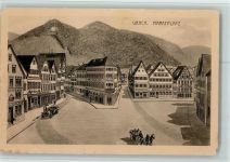 72574 W7432 Urach Bad Urach 1913 Künstlerkarte Marktplatz - 1637 Alleinverlag Karl Pfäffle AK