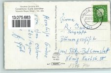 94244 W8376 Teisnach 1960 Foto AK Cafe Schrötter mit Innenansicht, gute Erhaltung AK