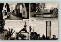 67459 W6737 Böhl-Iggelheim 1960 - Schulstraße, Schule, Wasserturm, gute Erhaltung AK