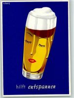 sign Thomas Abeking - hilft entspannen - Biergläser mit Gesichter Bier
