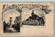 07545 O6500 Ernsee Gebrauchsspuren Ernsee - Etablissement Waldschlösschen , Gladitsch Turm