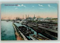 W4100 Duisburg Niederrheinische Hütte , Binnenschiffe ca 1915 AK Bergbau