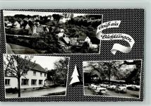 69488 W6943 Buchklingen , Odenw - Ortsansicht Gasthaus Grüner Baum Terrasse 3-bildaufnahme