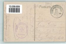 67304 W6719 Eisenberg (Pfalz) 1918 - Eisenberg(Pfalz) Ortsansicht Lazarettstempel Ecken bestoßen, kl. Einriss