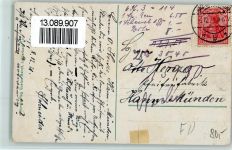 36364 W6427 Bad Salzschlirf 1925 Gebrauchsspuren Kirche, Pfarrhaus, Ochsengespann, AK