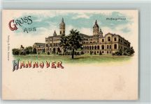 W3000 Hannover Welfenschloss Burg / Schloss Lithographie