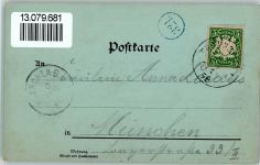 83278 W8220 Traunstein , Oberbay 1898 Mondschein Marplatz