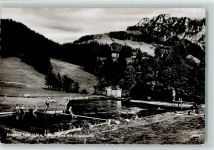 6691 Jungholz ,Tirol - Schwimmbad mit Sorgschrofen