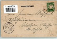 W8000 München Schloss Nymphenburg Wappen 1901 Lithographie / Prägedruck