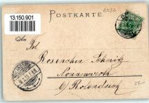 W6532 Oberwesel , Rhein Biese, K. 1898 Lithographie / Künstlerkarte