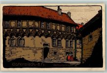 O3606 Osterwieck Alte Holzbauten Schulzenstraße 3 sign Künstlersteindruck