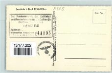 Jungholz , Tirol Freigabe Stempel Luftwaffe E41135 Fliegeraufnahme Sonderstempel WK II 1941