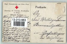 sign Prof. c. Becker - Verwundeten Transportwagen Spenden AK Rotes Kreuz Künstlerkarte