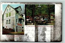 61462 W6240 Falkenstein , Taunus 1902 Gebrauchsspuren Gasthaus Zum Taunus Bes Wilhelm Mühl