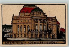 O9000 Chemnitz , Sachs Stadttheater sign Künstlersteindruck