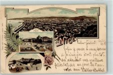 06000 Nice Nizza 1898 Gebrauchsspuren Lithographie