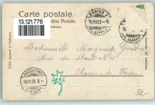 Zürich Tonhalle Wappen Lithographie/Prägedruck Helvetia 1903 Gebrauchsspuren