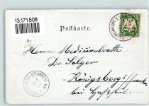 97421 W8720 Schweinfurt 1899 Gebrauchsspuren Schloss Mainberg Mondschein