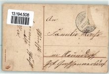 Neujahr Kind mit Fünfzig Mark Geldscheine AK Geld auf AK 1909 Prägedruck