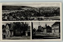 77948 W7632 Friesenheim , Baden Gebrauchsspuren Handlung Erb Schule Rathaus Bahnpoststempel