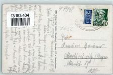 77948 W7632 Friesenheim , Baden Gebrauchsspuren Handlung Erb Schule Rathaus Bahnpoststempel