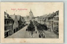 91522 W8800 Ansbach , Mittelfr Prägedruck Maximilianstraße Litfaßsäule Herrieder Tor