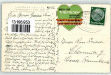 99898 O5803 Finsterbergen - Landhaus Hartung Bahnpoststempel