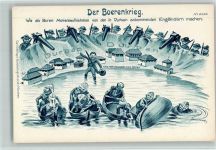 Kunstverlag Hayd Nr. 6066 Der Boerenkrieg , Karikatur - sehr gute Erhaltung AK Buren 1899 Lithographie / Künstlerkarte