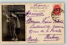 O8000 Dresden Jugendstil 1906 AK Kunstausstellung 1907