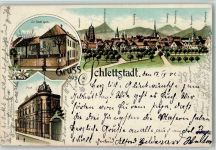 67600 Selestat 1901 Lithographie Gruss aus - Post AK