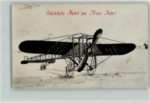 Neujahr - Glückliche Fahrt AK Glückwunsch Flugzeug 1911